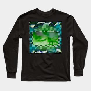 Centipede “Vaporwave” (Bright Green & Cyan) Long Sleeve T-Shirt